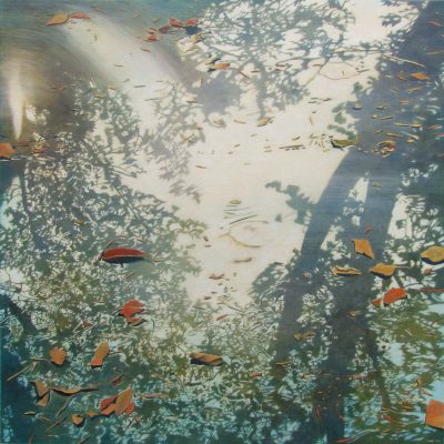 2.-Forest-Reflection-VI-2024-egg-tempera-on-canvas-80-x-80-cm.-85-x-85-cm.-frame-E4800