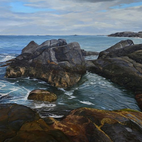 Kolbjorn-Haseth_Yhe-Sea-Makes-Sculpures_Acrylic-on-canvas_80x120-cm_2025