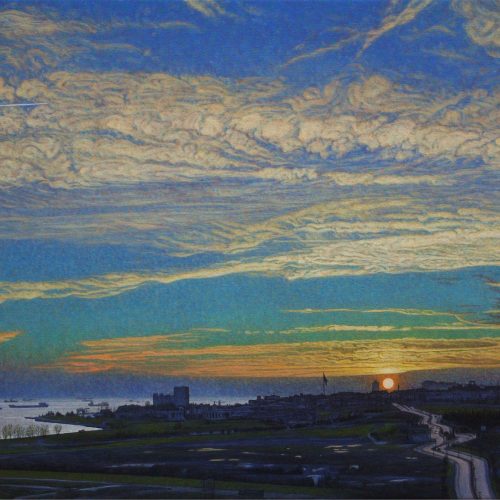 Zonsondergang-gezien-vanaf-Fort-Yedikule-Istanbul-scaled